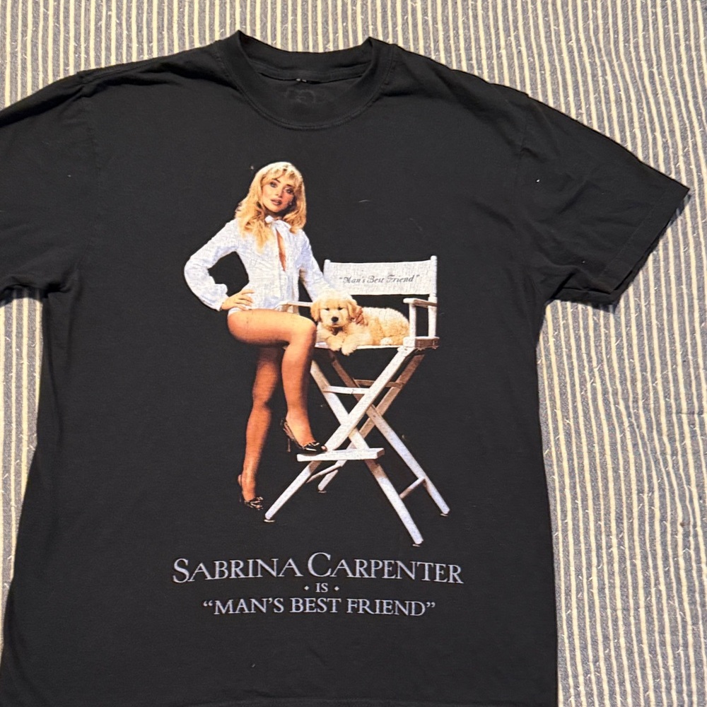Sabrina Carpenter Concert Tee - Short Sleeve Black Man’s Best Friend Tour